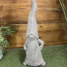 Stone Garden Detailed Thinking Gonk Pixie Fairy Bear Hat Statue Ornament - thumbnail 2