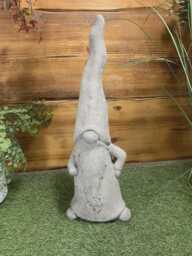 Stone Garden Detailed Thinking Gonk Pixie Fairy Bear Hat Statue Ornament - thumbnail 1