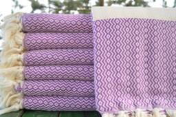 "Geometric Towel, Sauna Towel, Soft Towel, Cotton Towel, Tribal Towel, Purple Diamond Towel, 40""x70"