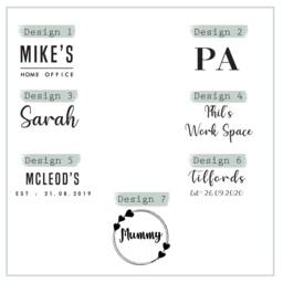 Bonded Leather Personalised Initials Desk Mat 6 Custom Designs - thumbnail 4