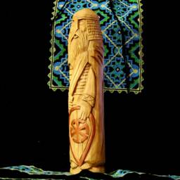 Hand-Carved Wooden Statue Perun. Perun Slavic God Of Thunder & Lightning - thumbnail 2
