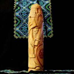 Hand-Carved Wooden Statue Perun. Perun Slavic God Of Thunder & Lightning - thumbnail 4