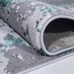 New Modern Green Silver Grey Splash Design Rug Colourful Silky Soft Good Quality Floor Area Mats UK - thumbnail 3