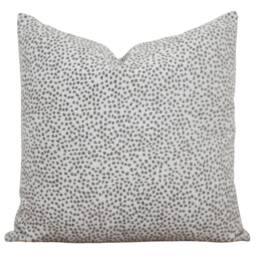 Gray Dotted Pillow Cover Spot Grey 20x20 Neutral Designer Decorative - Willow Alabaster - thumbnail 3