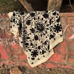 Colorful Suzani Bedspread - Hand Embroidered Quilt Ethnic Textile Bedding - thumbnail 2