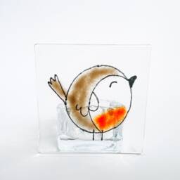 Robin Glass Candle Holder - thumbnail 2