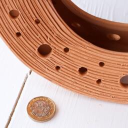 Handmade Terracotta Hoop Loop Hanging Plant Pot Orchid Gardening Outdoor Indoor - thumbnail 2