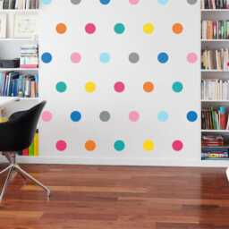 Colourful Polka Dot Wall Stickers, Bright Nursery Decals, Playroom Confetti Decor - thumbnail 2