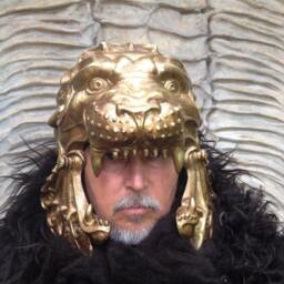 Golden Lion Gladiator Mask Ancient Roman Armor, Masquerade Mask - thumbnail 2