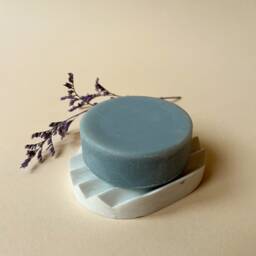 Oval White Soap Dish - Minimalist Holder For One Bathroom Accessory Zero-Waste Gift Rot-Proof Material - thumbnail 2