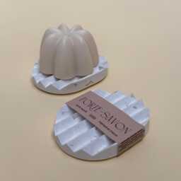 Oval White Soap Dish - Minimalist Holder For One Bathroom Accessory Zero-Waste Gift Rot-Proof Material - thumbnail 1