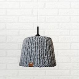 Woolen Lampshade, Scandinavian Style, Handmade, Knitted Lampshade , Interesting Unique Home Decoration, Ceiling Or Table Lamp - thumbnail 4
