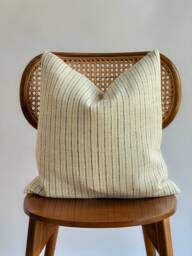 Beige Dot Block Print Mudcloth Hmong Pillow Case - thumbnail 1