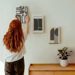 Canvas Wall Art Set Of 3 - Shapes Minimalist Posters, Black Canvas, Abstract Decor - thumbnail 3