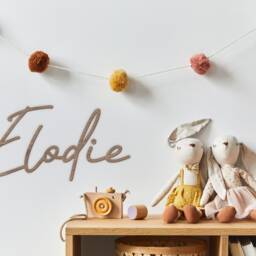 Kids Name Sign Wall Art Personalised Scandi Decoration For Bedroom Nursery - Aphrodite Font - thumbnail 2