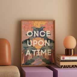 Whimsical Once Upon A Time Typographic Fantasy Art Print - A3 & A4 Size - thumbnail 2