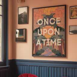 Whimsical Once Upon A Time Typographic Fantasy Art Print - A3 & A4 Size - thumbnail 1