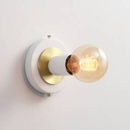 Luna Black & Gold Flush Mount Light - Mid Century Industrial Modern Wall Sconce Or Ceiling Fixture For Hallways & Small Rooms - thumbnail 4