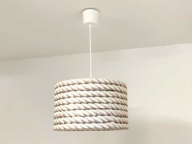 Rope-Patterned Lampshade/Pendant Light - Imitation Nautical Rope Ideal Christmas/Birthday Gift Idea Decoration - image 1