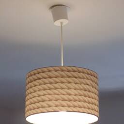 Rope-Patterned Lampshade/Pendant Light - Imitation Nautical Rope Ideal Christmas/Birthday Gift Idea Decoration - thumbnail 3