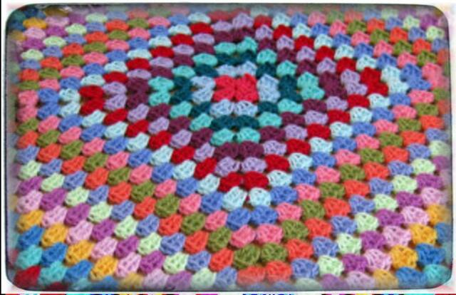 Large Hodge Podge Granny Square Lap Or Baby Blanket. Made To Order You Choose Colors Baby Wedding Shower Gift Rocking Chair Lounge Autumn - image 1