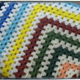 Large Hodge Podge Granny Square Lap Or Baby Blanket. Made To Order You Choose Colors Baby Wedding Shower Gift Rocking Chair Lounge Autumn - thumbnail 3