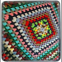 Large Hodge Podge Granny Square Lap Or Baby Blanket. Made To Order You Choose Colors Baby Wedding Shower Gift Rocking Chair Lounge Autumn - thumbnail 4