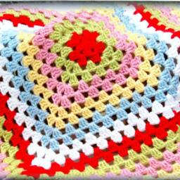 Large Hodge Podge Granny Square Lap Or Baby Blanket. Made To Order You Choose Colors Baby Wedding Shower Gift Rocking Chair Lounge Autumn - thumbnail 2