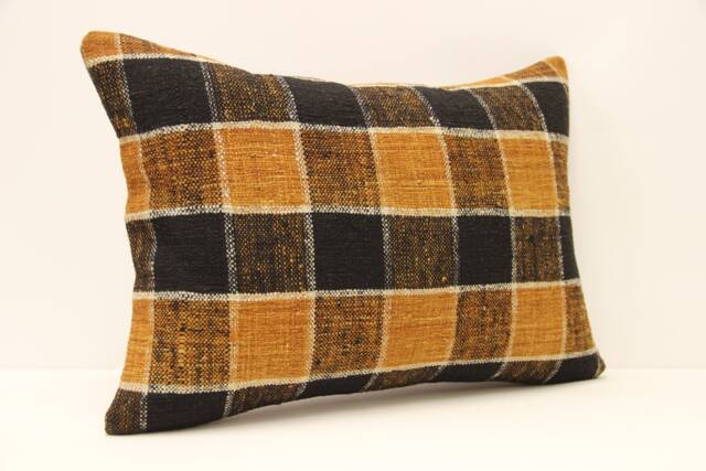 Throw Lumbar Kilim Pillow 14x20 in - 35x50 cm Boho Pillowcover Kilim Cushion Cover Tribal Pillow 4Bef-501 - image 1