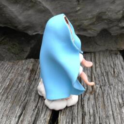 Statue Of Mary, Assumption Miniature Catholic Statue, Gift, Clay Sculpture, Medjugorje, Queen Heaven, Rosary - thumbnail 3