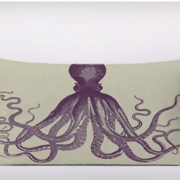Vintage Picture Octopus Sea Ocean - Cushion Cover Case Or Stuffed With Insert - thumbnail 2