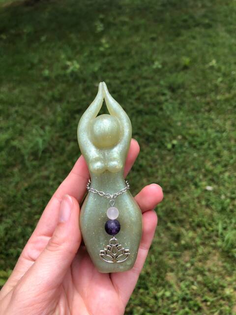 Green Tara Goddess Statue - Statue, Figurine, Protection, Creation, Compassion, Story Goddess, Priestess - image 1