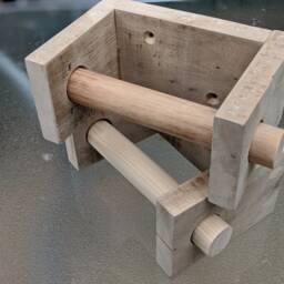 Rustic Reclaimed Wood Toilet Roll Holder, Handmade Sustainable Homeware Natural Finish - thumbnail 2