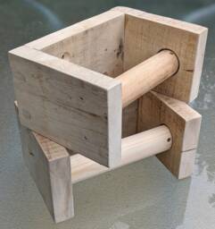 Rustic Reclaimed Wood Toilet Roll Holder, Handmade Sustainable Homeware Natural Finish