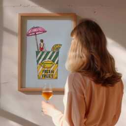 Dels Lemonade Wall Art, Rhode Island Art Print Illustrated Kitchen Decor, Bar Cart Dorm Rhody New England - thumbnail 3
