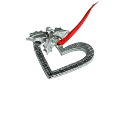15Th Anniversary Christmas Tree Ornament - Reads Our As Husband & Wife Crystal Wedding Decoration - thumbnail 2