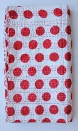 Polka Dot Indian Beautiful Handmade Kantha Quilt Bedspread Perfect Bed Matching Throw Size Multi - thumbnail 1