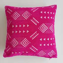 Moroccan Velvet Cushion Cover, Handmade Brocade Pink Cushion, Decorative Pillow 16''x16''/40x40 cm - thumbnail 4