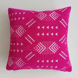 Moroccan Velvet Cushion Cover, Handmade Brocade Pink Cushion, Decorative Pillow 16''x16''/40x40 cm