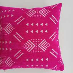 Moroccan Velvet Cushion Cover, Handmade Brocade Pink Cushion, Decorative Pillow 16''x16''/40x40 cm - thumbnail 2