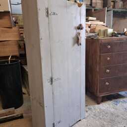 Vintage Larder, Pantry Cupboard, Hallway Cabinet. Reclaimed Wood. 120cm High - thumbnail 2