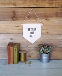 Canvas Wall Banner/Better Not Pout/Home Decor/Christmas/Holidays/Wall Art/Quote Art/Santa - thumbnail 1