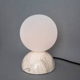 Ovata Marbled Ceramic Glass Ball Table Lamp 9 - thumbnail 2