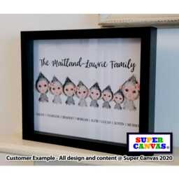 Monkey Family Personalised Custom Animal Portrait Handmade Picture Framed Print Mum Dad Grandparent Wife Husband Friend Birthday Gift - thumbnail 1