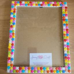 Colourful Recycled Acrylic Star Shaped Button Photo Frame 8 X 10 Inches - thumbnail 3