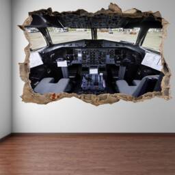 Airplane Cockpit Aircraft Wall Stickers Mural Decal Poster Print Art Kids Bedroom Home Office Decor El3 - thumbnail 2