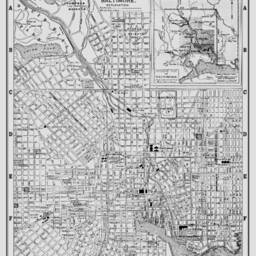 Vintage Baltimore Street Map Art Print Circa 1900S - thumbnail 2