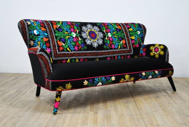 Suzani 3-Seater Sofa - Black Passion - image 1