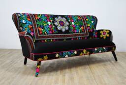 Suzani 3-Seater Sofa - Black Passion