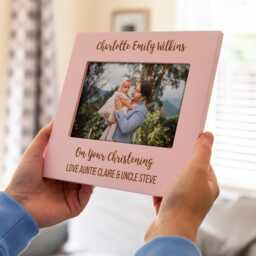 Personalised Pastel Photo Frame Christening, Baptism, Naming Day Gift - Lc1078